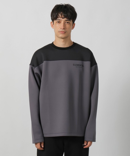 LAKOLE（ラコレ） トレーナー スウェット ストレッチ切替プルオーバー