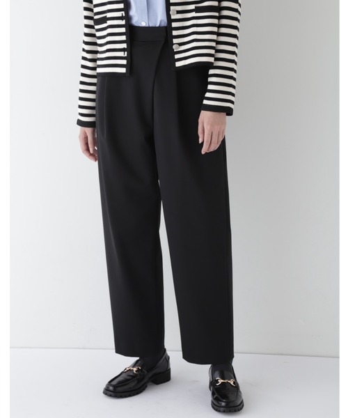 human woman パンツ ストレッチポンチテーパードパンツ