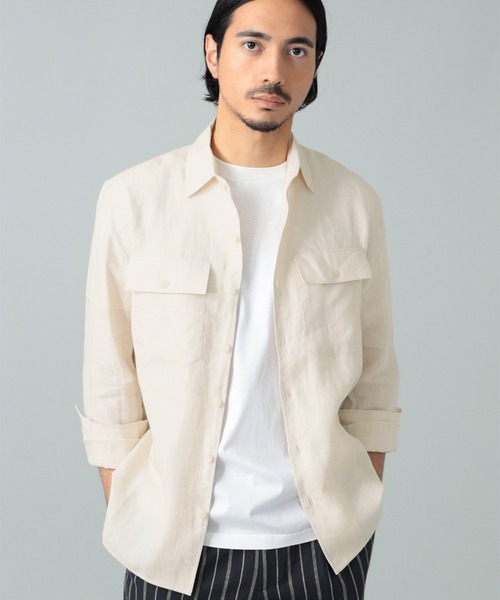 一時値下げ: Massimo d’Augusto リネンシャツ　L Brilla per il gusto（ブリッラ ペル イル グスト）【7/31値下げ