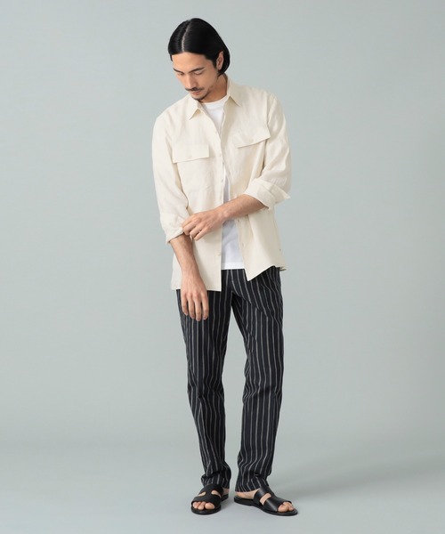 一時値下げ: Massimo d’Augusto リネンシャツ　L 中古・古着通販】Massimo d'Augusto (マッシモダウグスト