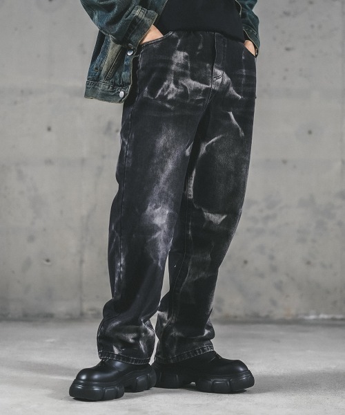 Shoowtime（ショウタイム） ジーンズ Hard bleach wash pull on denim