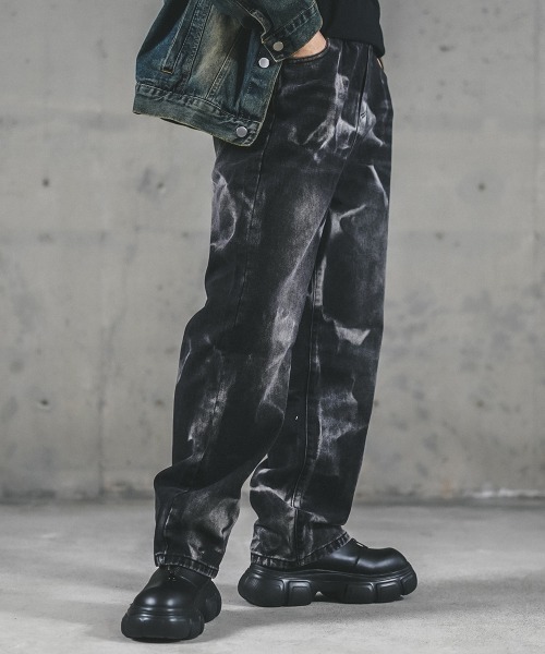 Shoowtime（ショウタイム） ジーンズ Hard bleach wash pull on denim