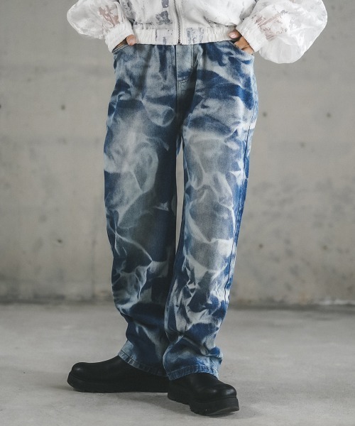 Shoowtime（ショウタイム） ジーンズ Hard bleach wash pull on denim