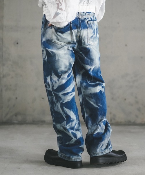 Shoowtime（ショウタイム） ジーンズ Hard bleach wash pull on denim