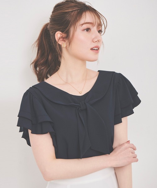 LAISSE PASSE 「LAISSE PASSE」 半袖ブラウス MEDIUM アイボリー