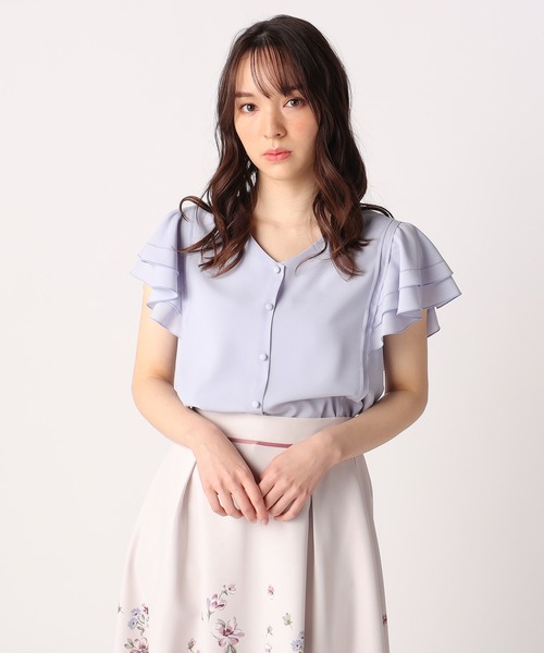 「LAISSE PASSE」 7分袖ブラウス MEDIUM ベージュ レディース LAISSE PASSE 「LAISSE PASSE」 7分袖ブラウス 38 ベージュ