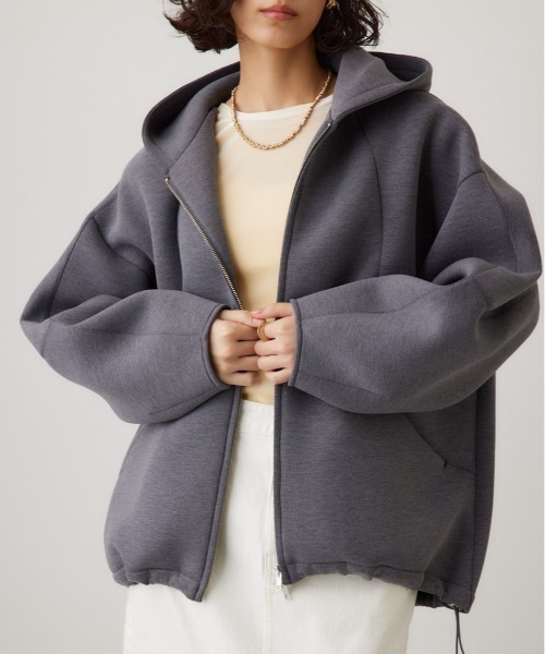 crie conforto パーカー フォルムダンボールパーカー 冬服 / 羽織り