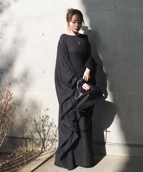 ワンピース dolman sleeve long dress /ドルマンスリーブ ロング
