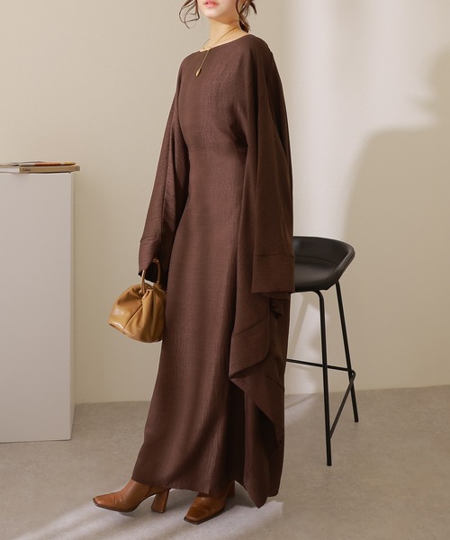 journal standard luxe　ドルマンスリーブ　とろみ　ワンピース ワンピース dolman sleeve long dress /ドルマンスリーブ ロング