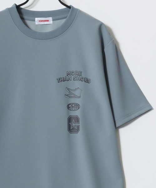 【接触冷感／吸水速乾】コンパクトスムースビーズ刺繍ロゴＴシャツ CONVERSE tシャツ CONVERSE/コンバース 接触冷感/UVカット/吸水