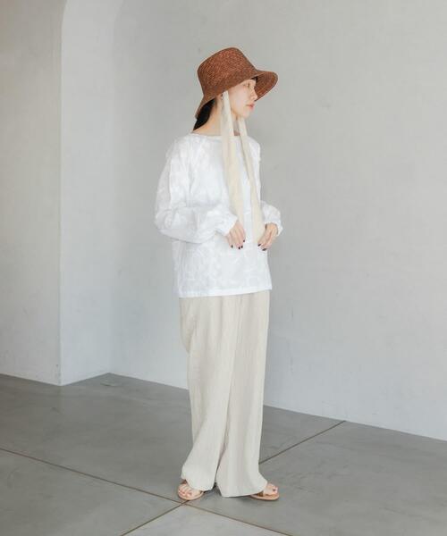 URBAN RESEARCH DOORS ブラウス シャツ 立体刺繍ブラウス