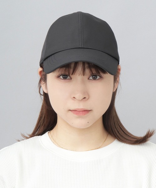 【美品】しいちゃん 遮光キャップ ゴールド金具　BLACK A.M.S. キャップ 帽子 一級遮光 撥水ナイロン ロングビル 日傘