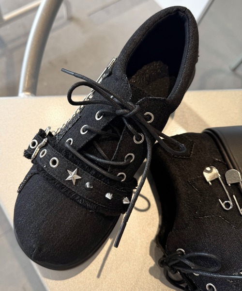 クリスチャンルブタン　厚底　スニーカー　23 レディース　スタッズ　ラメ クリスチャンルブタン 厚底 スニーカー 23 レディース スタッズ ラメ