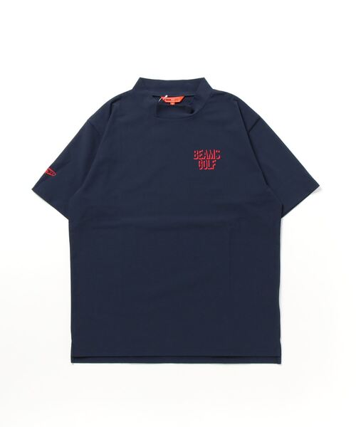 「BEAMS GOLF」 半袖Tシャツ LARGE ネイビー メンズ