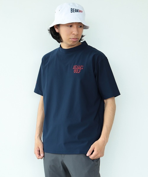 「BEAMS GOLF」 半袖Tシャツ LARGE ネイビー メンズ