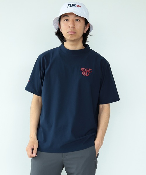 「BEAMS GOLF」 半袖Tシャツ LARGE ネイビー メンズ