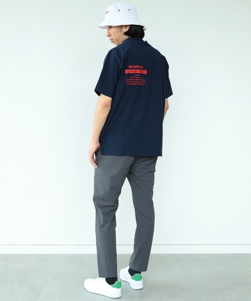 「BEAMS GOLF」 半袖Tシャツ LARGE ネイビー メンズ