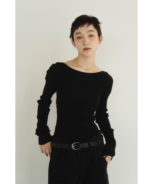 ニット セーター cup in boat neck knit レディース