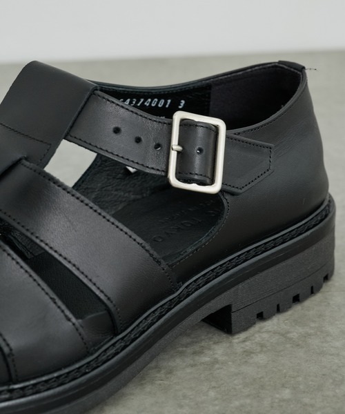 た*た様 パブリックトウキョウ SCOTCHGARD グルカサンダル SCOTCHGARDグルカサンダル(1 BLACK): : メンズ｜PUBLIC TOKYO