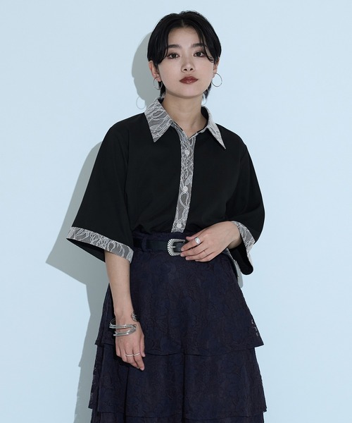 海の日限定値下♡レースドッキングブラウス WEB限定】レースドッキングブラウス