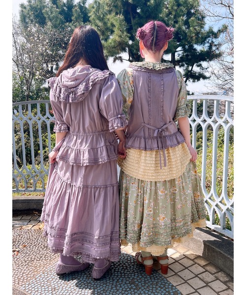 ピンクハウス　ジレ PINK HOUSE ベスト ジレ ローンフリルベスト レディース