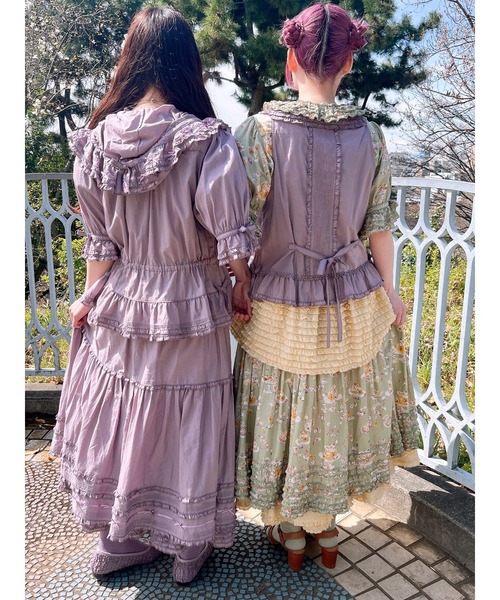 ピンクハウス ノースリーブ ブラウス ベスト ジレ フリル リボン レース ピンクハウス ノースリーブ ブラウス ベスト ジレ フリル リボン