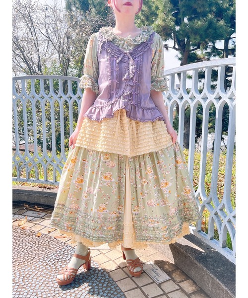 ピンクハウス　ジレ PINK HOUSE ベスト ジレ ローンフリルベスト レディース