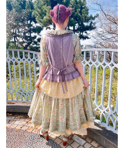 極美品】PINK HOUSE 長袖ブラウス フリル ブルー 2024年モデル