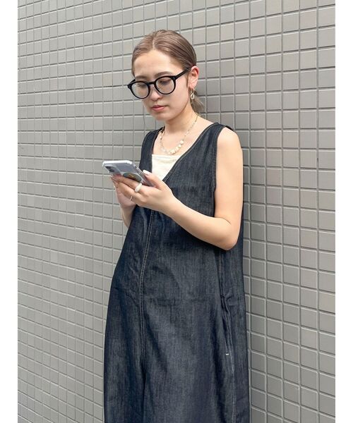 Ungrid デニムサロペット セール】サイドオープンデニムサロペット（サロペット