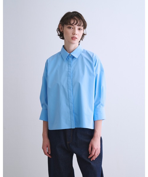 「Traditional Weatherwear」 7分袖シャツ S ブルー レディース