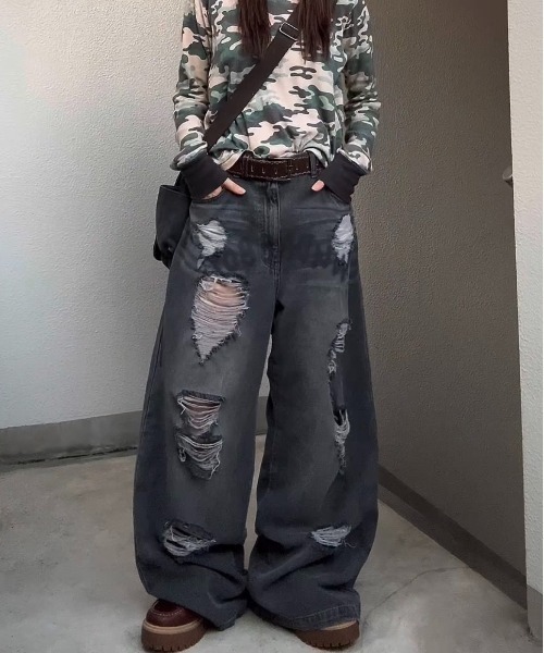 WudgeBoy（ワッジボーイ） ジーンズ damage print denim メンズ