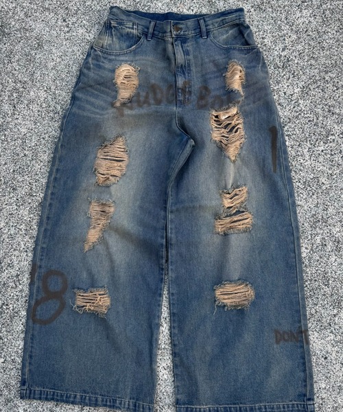 WudgeBoy（ワッジボーイ） ジーンズ damage print denim メンズ