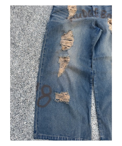 WudgeBoy（ワッジボーイ） ジーンズ damage print denim メンズ