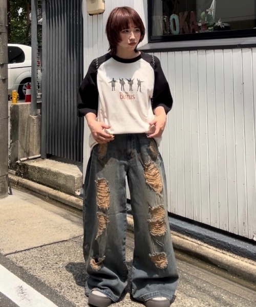 WudgeBoy（ワッジボーイ） ジーンズ damage print denim メンズ