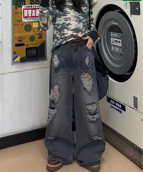 WudgeBoy（ワッジボーイ） ジーンズ damage print denim メンズ