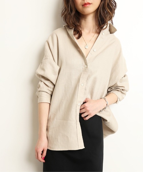 「SLOBE IENA」 長袖シャツ FREE ベージュ レディース