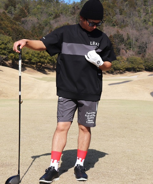 「LUXE/R GOLF」 半袖Tシャツ X-LARGE ベージュ メンズ