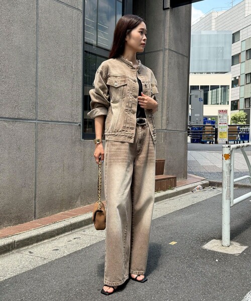 fredy emue（フレディエミュ） デニムジャケット gジャン ノーカラー