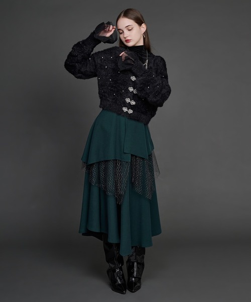 Ellno de Mavie（エルノデメヴィ） カーディガン チャイナメタルボタン