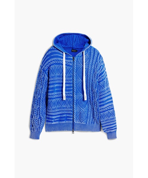 Desigual（デシグアル） セーター ニット ミックス編みデザインフード