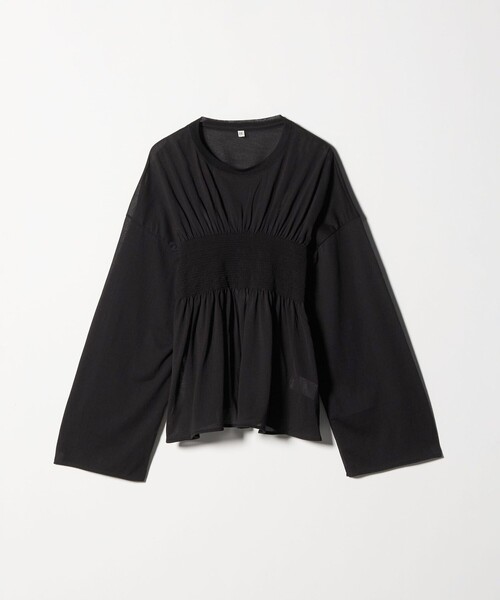 tシャツ 「HAKUJI」SHIRRING LONG SLEEVE PULLOVER/カットソー レディース