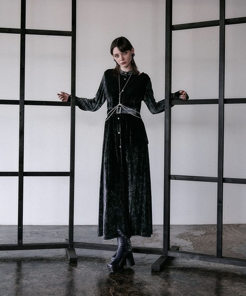 HARE】ガラベロアワンピース LADIES】シースルーベロアガラワンピース