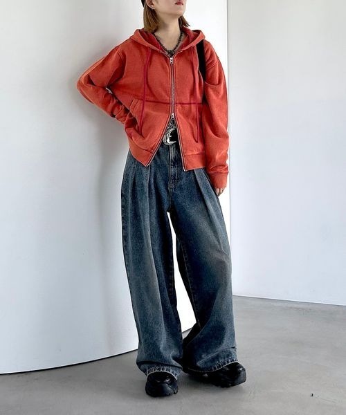 市川ページ PAGEBOY パーカー クラフトスウェットWZIPパーカー レディース