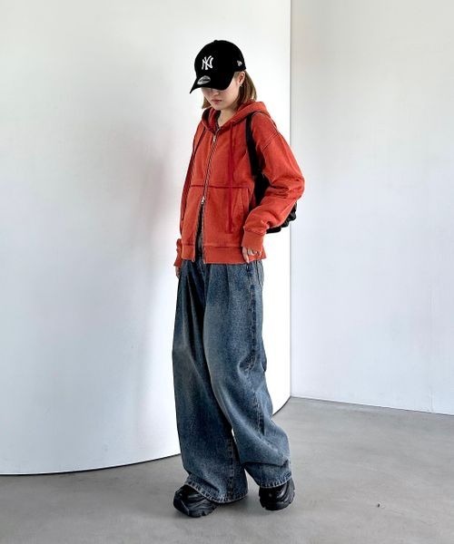 PAGEBOY パーカー クラフトスウェットWZIPパーカー レディース