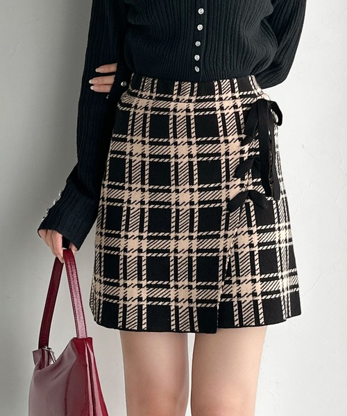 mily bilet スカート 「mily bilet」旬なクラシカルムード巻きスカート