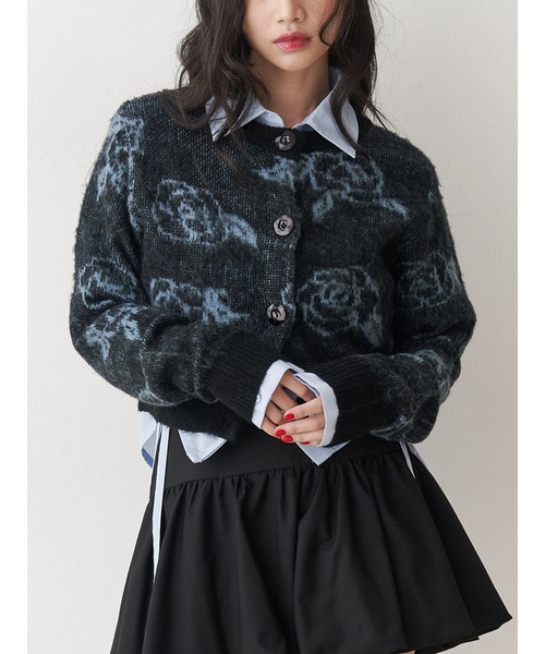 jouetie クロシェカーデ クロシェカーディガン ジュエティ ブラック 黒 jouetie クロシェカーデ（ブラック） -ファッション通販 FASHION WALKER