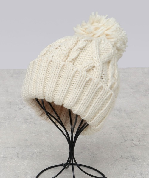 Basiquenti ニット帽 ニットキャップ ヘビーケーブル ニット帽