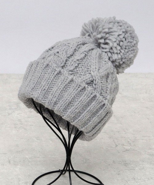 Basiquenti ニット帽 ニットキャップ ヘビーケーブル ニット帽