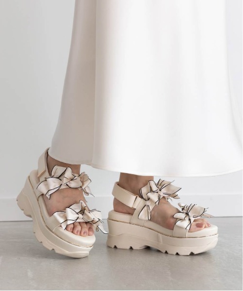 「RANDA」 フラットサンダル L アイボリー レディース_画像5