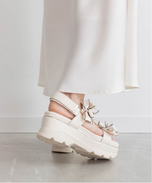 「RANDA」 フラットサンダル L アイボリー レディース_画像6